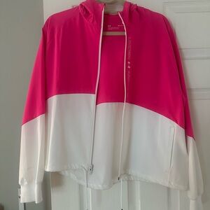 Under Armour Women's Pink and White Jacket